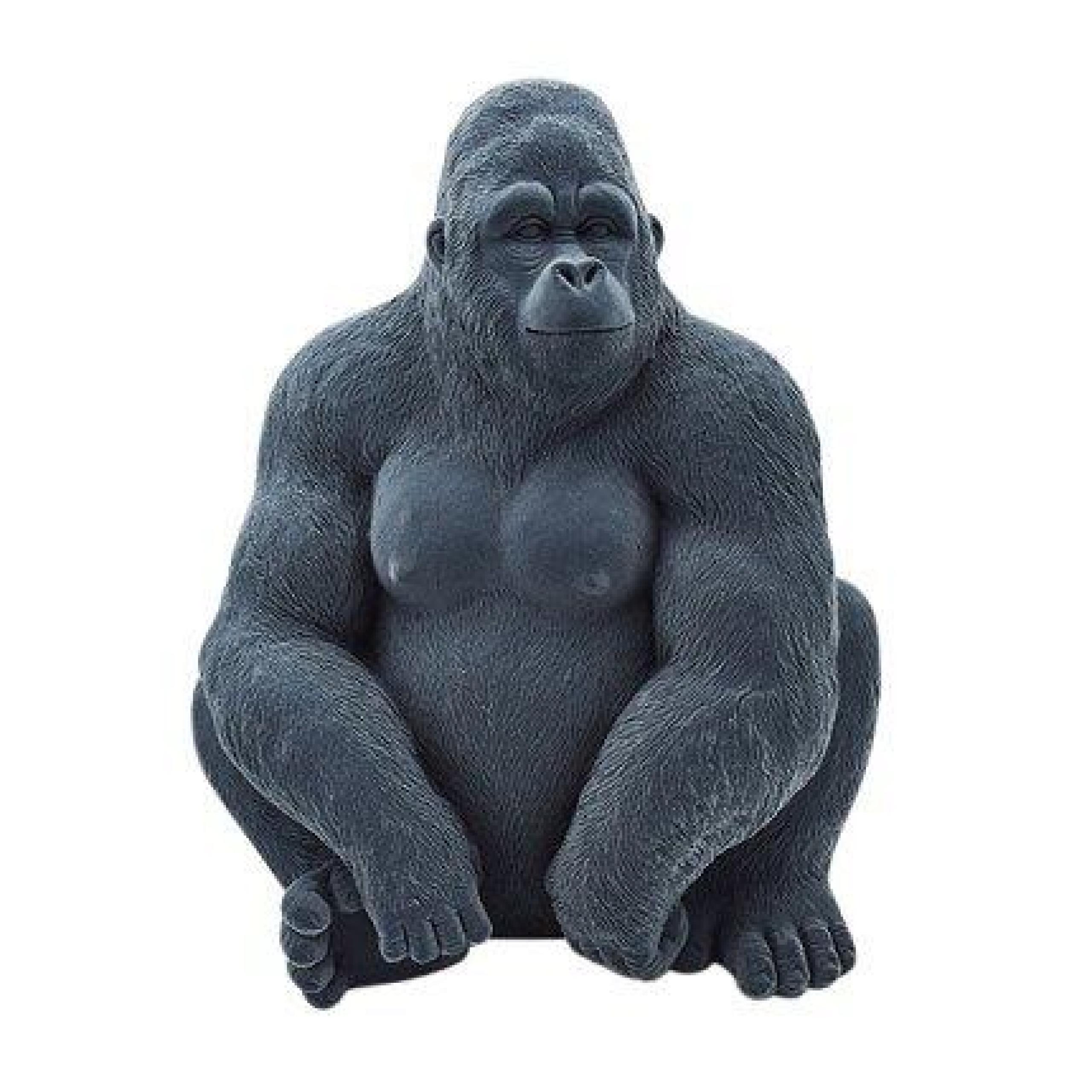 gorille effet velour gris bleu